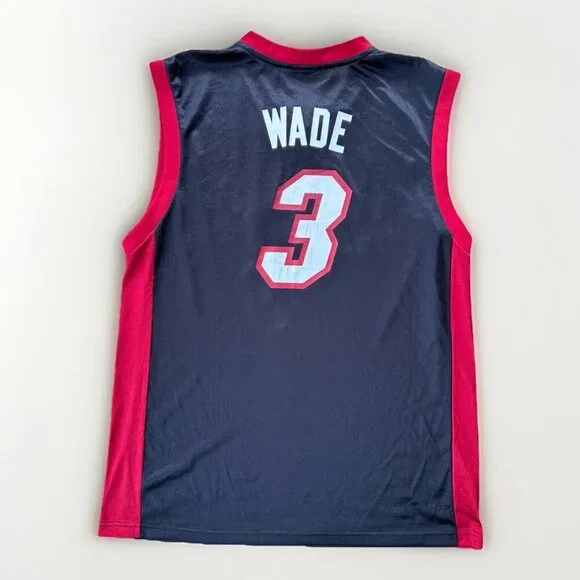 Miami Heat #3 Dwayne Wade NBA Basketball Black Away Jersey Men’s Size Large - Picture 2 of 8
